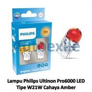 Philips Ultinon Pro6000 LED W21W Amber Orange Original Car Turn Signal Light T20 WY21W