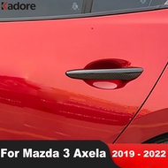 Door Handle Cover Trim For Mazda 3 Axela 2019 2020 2021 2022 Carbon Fiber Car Side Door Handle Catch Protector Covers Exterior Accessories