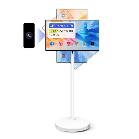 24 Inch Televisions Tv 128GB Android 13 Smart Display 8 Core CPU and 13MP Camera Portable Monitor St