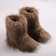 Plush Floor Boots Imitation Fox Fur Ladies Fur Anti-slip Fur Women's Boots