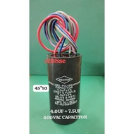 4.0UF 7.5UF 400VAC (450VAC) 4UF 7.5UF 400VAC (450VAC) 45*93 METALLIZED POLYPROPYLENE CAPACITOR CBB60