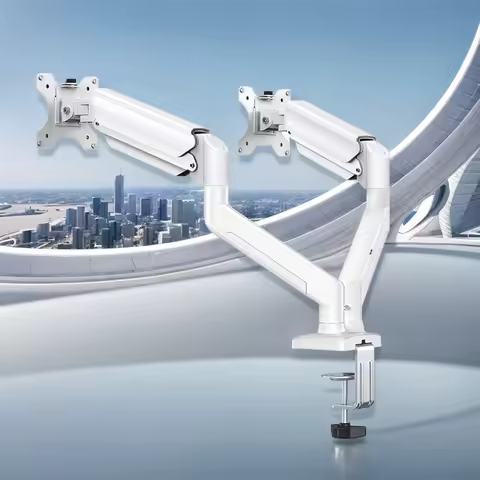 Dual Monitor Stand with C Clamp Monitor Desk Mount Full Adjustable Monitor Arm Desk Mount for 13 To 