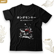 เสื้อยืด พิมพ์ลาย Honda Monkey japan kanji DISTRO สไตล์ญี่ปุ่นS-5XL