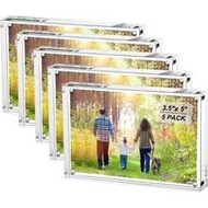 5x7 Inch Acrylic Photo Frame, Double-Sided Acrylic Frame, Double-Sided Transparent Frameless, 4x6 In