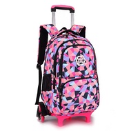New Removable Children School Bags with 2/6 Wheels for Girls Trolley Backpack Kids Wheeled Bag Book