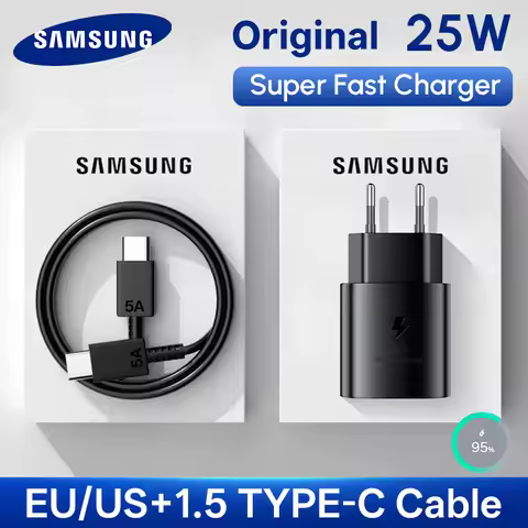 Original Samsung 25w Super Fast Charger PD Type C EU US Adapter Galaxy Z Fold 7 6 5 S26 S25 S24 S23 
