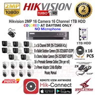 Hikvision 2MP 16 Camera with Audio16 Channel DVR 1TB HDD CCTV Package