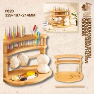 Wooden Yarn Caddy, Yarn Spindle Dispenser Yarn Ball Holder for Knitting