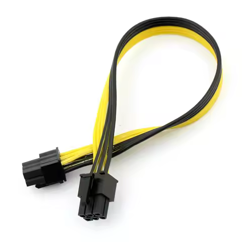 PCI-E PCIE PCI Express 6P Male to 6Pin Male Graphics Video Card DIY Power Cable BTC Extended Miner M
