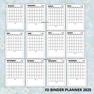 Binder Planner Calendar 2025 6 rings, 20 rings, 26 rings - A6/A5/B5