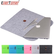EverToner Felt Soft Sleeve Bag Case For Apple MacBook Air 11 12 Pro 13 15 Retina Case Laptop Anti-Scratch Cover For Mac Book 13.3 Inch