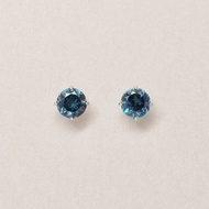 【Second Earrings】 鉑金倫敦藍托帕石耳環