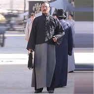 [Flame] Crosstalk Costume Long Shirt Men Chinese Style Plus Size Republic Of China Qing Dynasty Vest