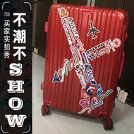 |· · Airplane Aviation Trend Luggage Stickers Female Stickers Mainstream Suitcase Stickers Waterproo