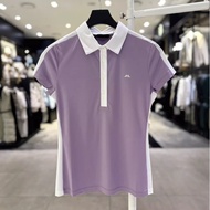 🔥Ready Stock🔥[J.LINDERBERG] Golf Jersey Sportswear Suit Lapel Color Matching Short-Sleeved T-Shirt T