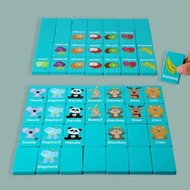 Kid Blocks Seaside Escape Mahjong Wooden Memory Solitaire Matching Game Party Family Board Games Ani