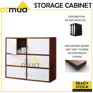 Atmua Furniture Champ 6 Door Bookcase Filling Cabinet Book Cabinet Storage Cabinet Almari Buku Almar