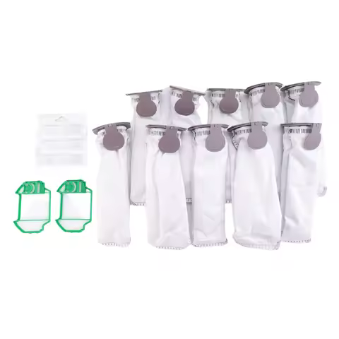 A74X For Vorwerk Kobold VK7 FP7 Cordless Vacuum Cleaner, 10 Dust Bags, 2 Pre-Filters, 1 Fragrance Ta