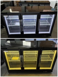 吧檯冷藏展示櫃 酒水冷藏雪櫃 嵌入式玻璃門酒水飲料雪櫃 矮雪櫃地櫃 #臥式冰吧