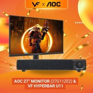 AOC Vinnfier Gaming Audio Speaker X AOC Monitor 27" 27G11ZE2 Fast IPS FHD HDR10 Adaptive Sync 240Hz 