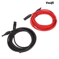 YMIFI  Extension Cable, 4mm² Diameter Black 3 Meter + Red 3 Meter  Panel Wire, Waterproof 12AWG Wire