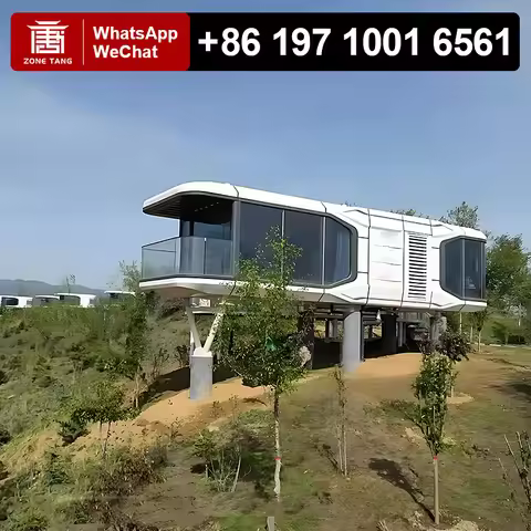 Summer House Capsule Moisture Proof Prefab Tiny Houses Earthquake Resistant Prefabricated House for 