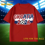 Croatia Many Colors World Cup Flag 2026 T-Shirt Football Shirt Soft And Comfortable Fabric Thailand