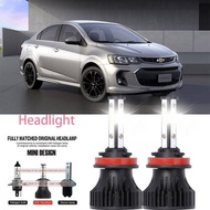 หลอดไฟหน้ารถยนต์ LED LAI 40w 6000k สีขาว สําหรับ Chevrolet Sonic 2017-2020 2PCS