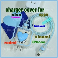 Charger Protector Cute cartoon For vivo v27 v30 33W 80W charger cover for vivo 18W  44W 66W  cable p