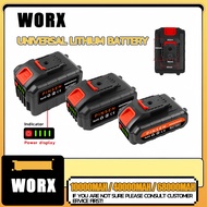 WORX Cordless-Drill Battery 10Ah/40Ah/68Ah Li-ion with LED Fuel Gauge – Universal Power Pack for WOR