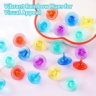 Rainbow Acrylic Gyroscope Toy 2.5cm Smooth Spinning Top For Kids Fidget Sensory Skill I9c9