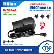 6V 500mA 450mA AC/DC Adapter for Vtech DECT 6.0 VT1301 VS112 ES2510A ES2210A Digital Cordless Phone Base Swithing Power Supply Charger