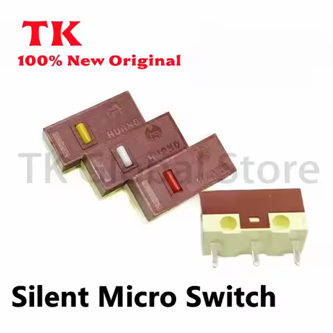 TK 10Pcs HUANO Silent Micro Switch red dot 3million/white dot 10million/yellow dot 20million times c