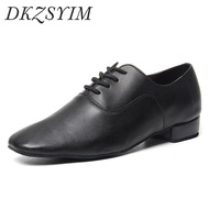 DKZSYIM Men Dance Shoes Latin Ballroom dance shoes Modern Indoor Shoes Men Tango Shoes Dance Sneaker For Boy heeled 2.5cm