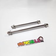 แกนล้อหน้า + แกนล้อหลัง SONIC แกนล้อหัวสนาม งานกลึงมือ 1 คู่ ใส่อามกล่องโซนิค เทน่า อามทรงดำคลองเตย