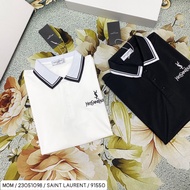 Ysl Polo Shirt With Simple Pattern