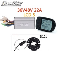 Ebike KT Controller Kit Dual Mode Sinewave LCD5 Display PAS 36V 48V 52V 250W 500W 1000W 1500W 22A El