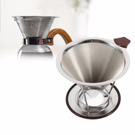 Portable Stainless Steel Tea Coffee Filter Dripper Reusable Funnel Espresso Coffee Dripper Pour Over