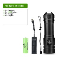 Professional Diving Flashlight XHP90 Powerful Underwater Lamp IPX8 Waterproof LED Torch High Power F