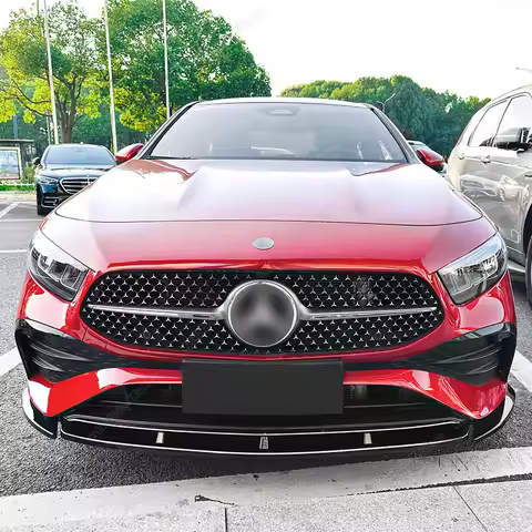 Car Front Bumper Spoiler Lip Splitter Diffuser For Mercedes Benz W177 A180 A200 A35 AMG 2023-2025 AB