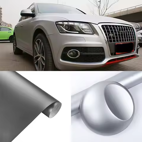 150cm Silver Matt Matte Flat Wrap Vinyl Covering Film Sticker Decal Roll Sheet with Air Bubble Free 