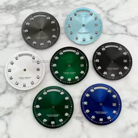 Custom Sunburst Dial Suitable 8285 Mechanical Automatic Movement Diamond Watch Mod Accessories Silve