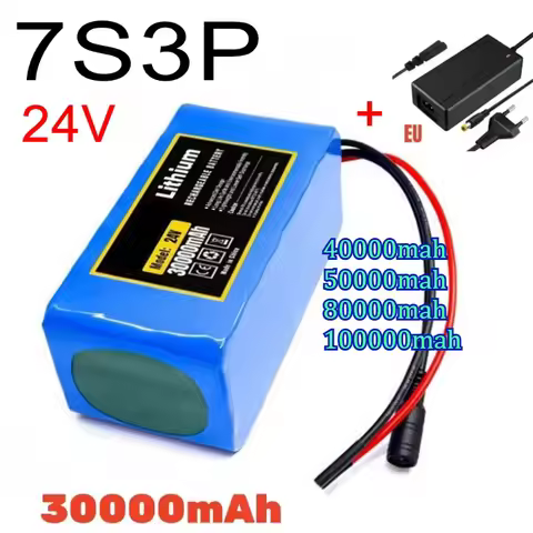 24V 30000mAh Rechargeable Battery 29.4V Lithium Battery Wheelchair Battery 7S3P Lithium-ion Long End