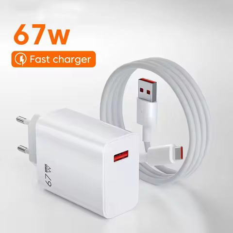 67W Fast Charge Charger EU/US/UK Plug Travel Power Socket For Xiaomi iPhone Huawei Universal Phones 