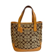 二手COACH 6092 經典款托特包，棕色，手提包，品牌ブラウン