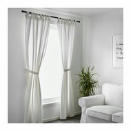 Ikea LENDA Curtains With Ties, 1 Pair Of 2 Pieces