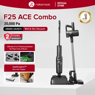 Roborock F25 ACE Combo 5 in 1 Wet and Dry Cordless Vacuum Cleaner | 0% Hair Tangle | 90°C Self-Clean