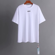 Off White New Summer Oil Painting Printing Short Sleeve T-shirt Arrow Ow Loose For Men And Women Cou