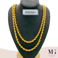 Merlin Goldsmith 22K 916 Gold Hollow Rope Chain (HRC-50GM+)