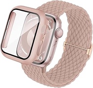 3-in-1 Compatible with Cinturini Apple Watch 40/41/42 (Series 10) /44/45/46 mm con Custodia e Proteg